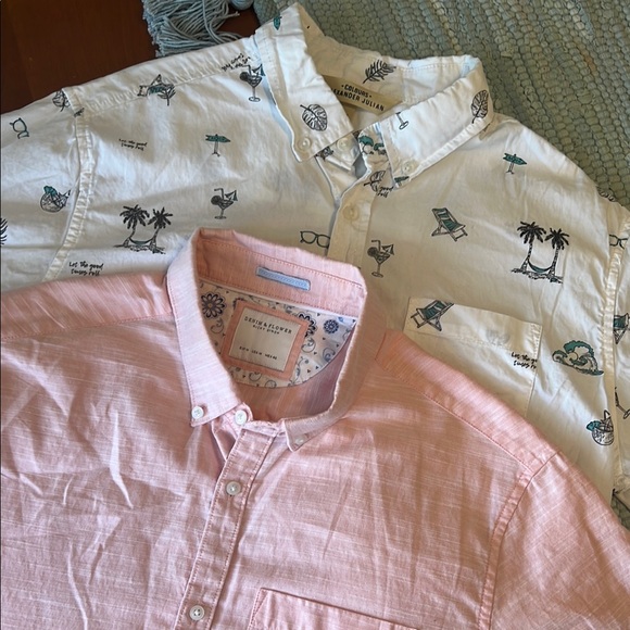 Pink and White Men’s Shirts Set - Picture 1 of 7